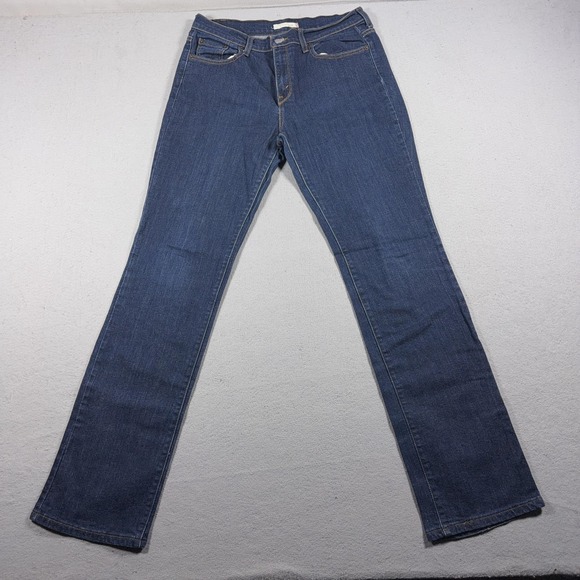 Levi's Denim - Vintage Levis 505 Jeans Women 10 Long Blue Dark Wash Straight Leg Stretch Denim